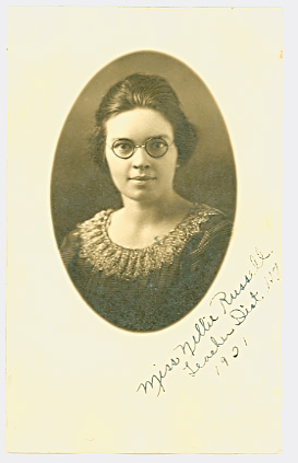 Miss Nellie Russell, Teacher Dist. 117 (1921)