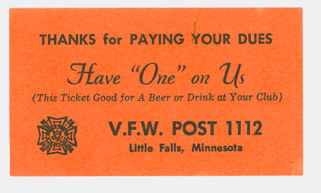 V.F.W. Post 1112 Coupon
