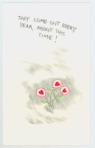 Valentines Day Card by Wes Sod, February 1979 Valentines Day Card by Wes Sod, February 1979