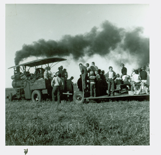 Steam Engine Trailer Ride at Pierz, Minnesota. Circa 1955