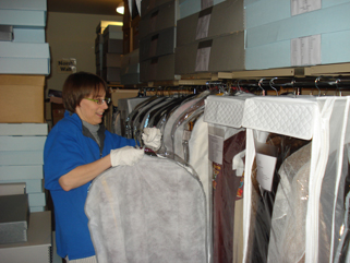 Me - putting away the band uniforms in Collections Room 1. January 20, 2010. Me - putting away the band uniforms in Collections Room 1. January 20, 2010.