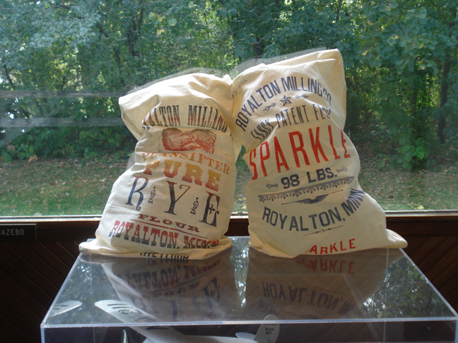 http://www.morrisoncountyhistory.org/museumpics/ggala7.jpg Royalton flour sacks on display during Garden Gala, September 13, 2009