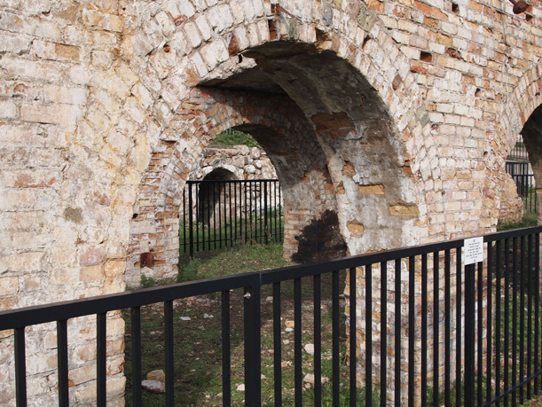 Hennepin Paper Mill ruins at Mill Park in Little Falls, MN. Photo by Ann Marie Johnson for the Morrison County Historical Society, 2013.