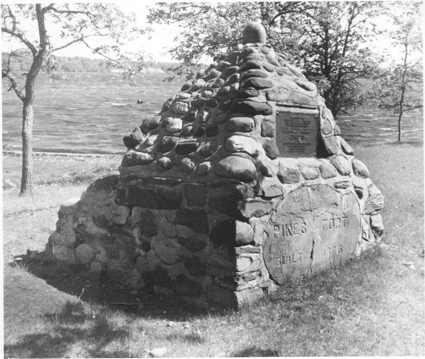 http://www.morrisoncountyhistory.org/museumpics/pikemonument.jpg Zebulon Pikes monument, built of stones taken from the fireplace of Pikes Fort south of Little Falls. The monument sits on private property. Photo from the collections of the Morrison County Historical Society.